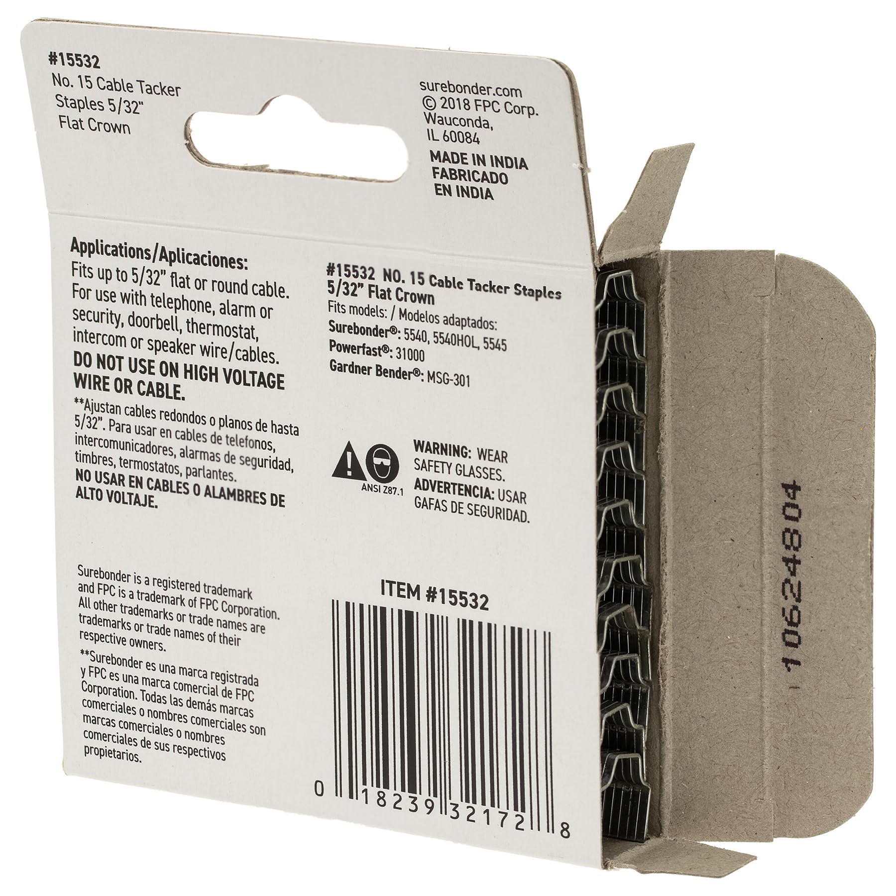 #15 Flat Crown Cable Tacker Staples - 630 ct. — Amazon image 2