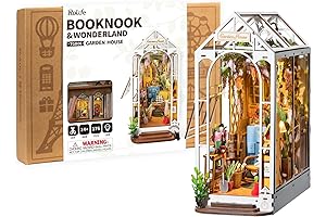 Rolife DIY Book Nook Kits for Adults, DIY Miniature Kit, Book Nook...
