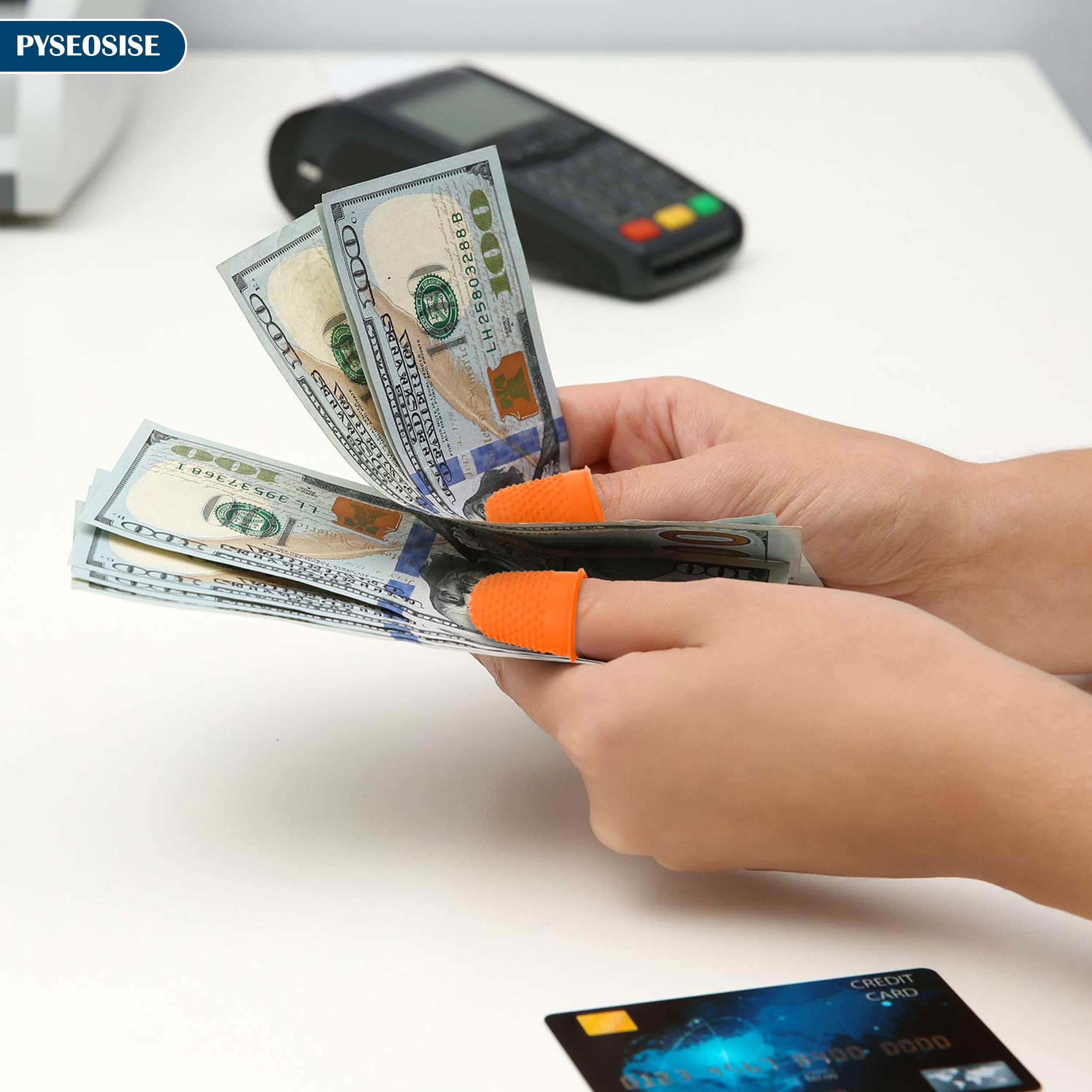 Protectores de Dedos de Goma 32 Piezas Reutilizables para Contar Dinero