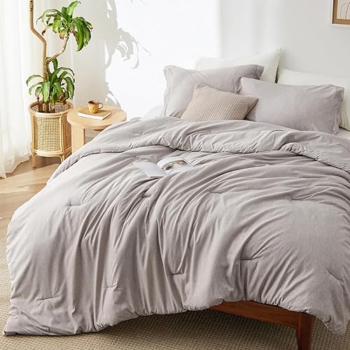 Miniatura 30 de Bedsure Juego de edredón Queen – Ropa de cama suave rosa para todas las estaciones, juego de cama teñido catiónico, 3 piezas, 1 edredón tamaño Queen