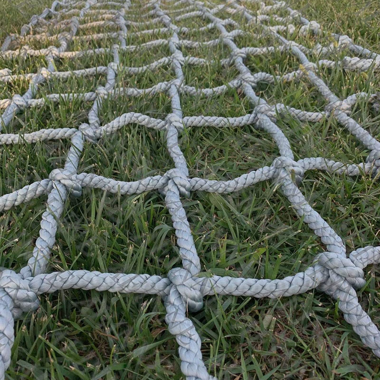 Wytrzymała siatka wspinaczkowa do huśtawek dla dzieci, ciężarówek, przyczep, drabina linowa ładująca 1,5 x 1,5 m (4,9 x 4,9 cala)