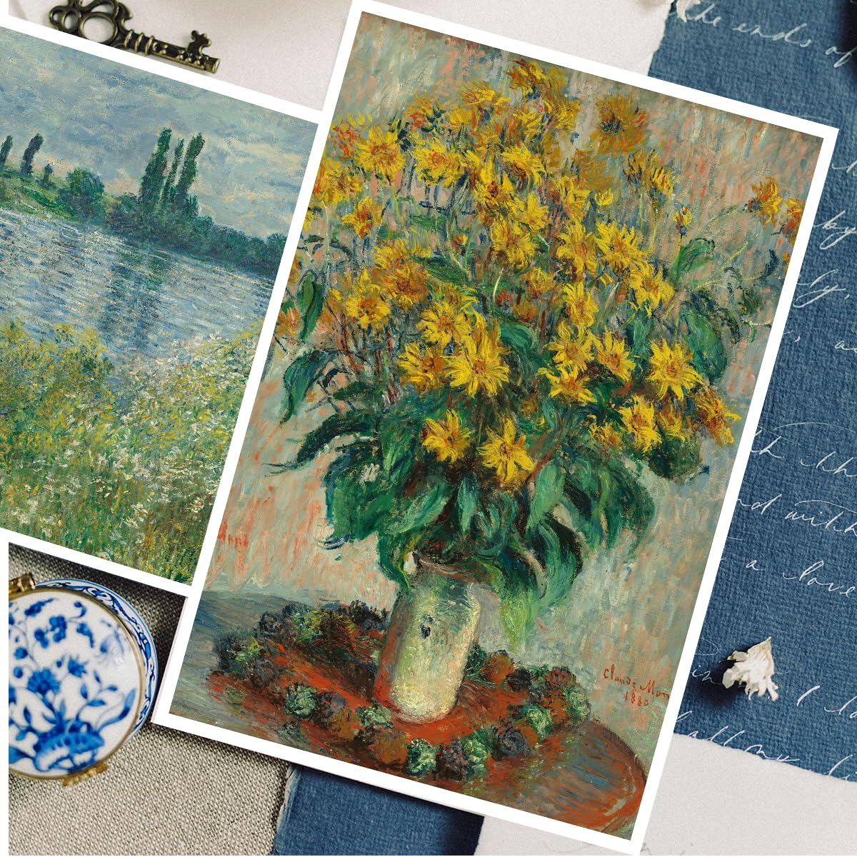 Be Birbal Collectables Claude Monet Postcard Set – Pack of 9 Famous Paintings | Fine Quality 4x6 Writing & Gift Cards