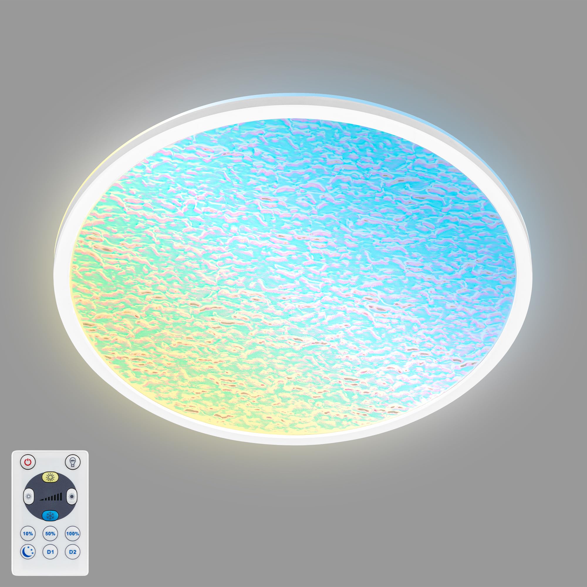 BRILONER, LED Ceiling Light with Acrylic Panel, Adjustable from Warm to Cool White, Remote Control, LED lamp, Ceiling Light