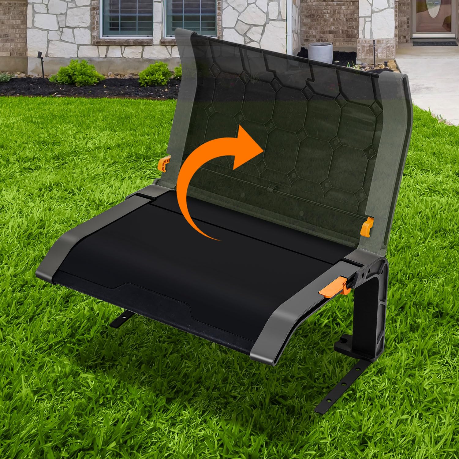 Garaje para robot cortacésped, plegable, garaje para robot cortacésped, 72 x 56 x 36 cm, fácil montaje, con patas de metal, protección contra rayos UV, lluvia y granizo