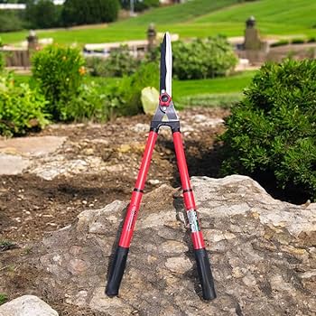GARTOL Telescopic Hedge Shears,Long Handle Garden Shears With Very Sharp Sk5 Wavy Carbon Steel Blades,Anti-Slip Grip And Premium Rust-Resistant Steel, Gardening Tool For Hedges, Shrubs And Bushes