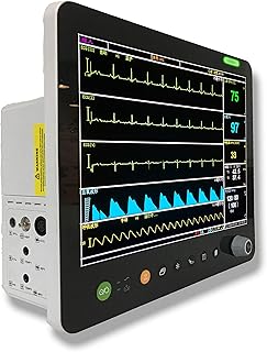 PM6800VCMIP 15" Veterinary Multi-Parameter Monitor with ETCO2(Mainstream) ECG RESP SpO2 NIBP Temp PR Dual IBP Printer