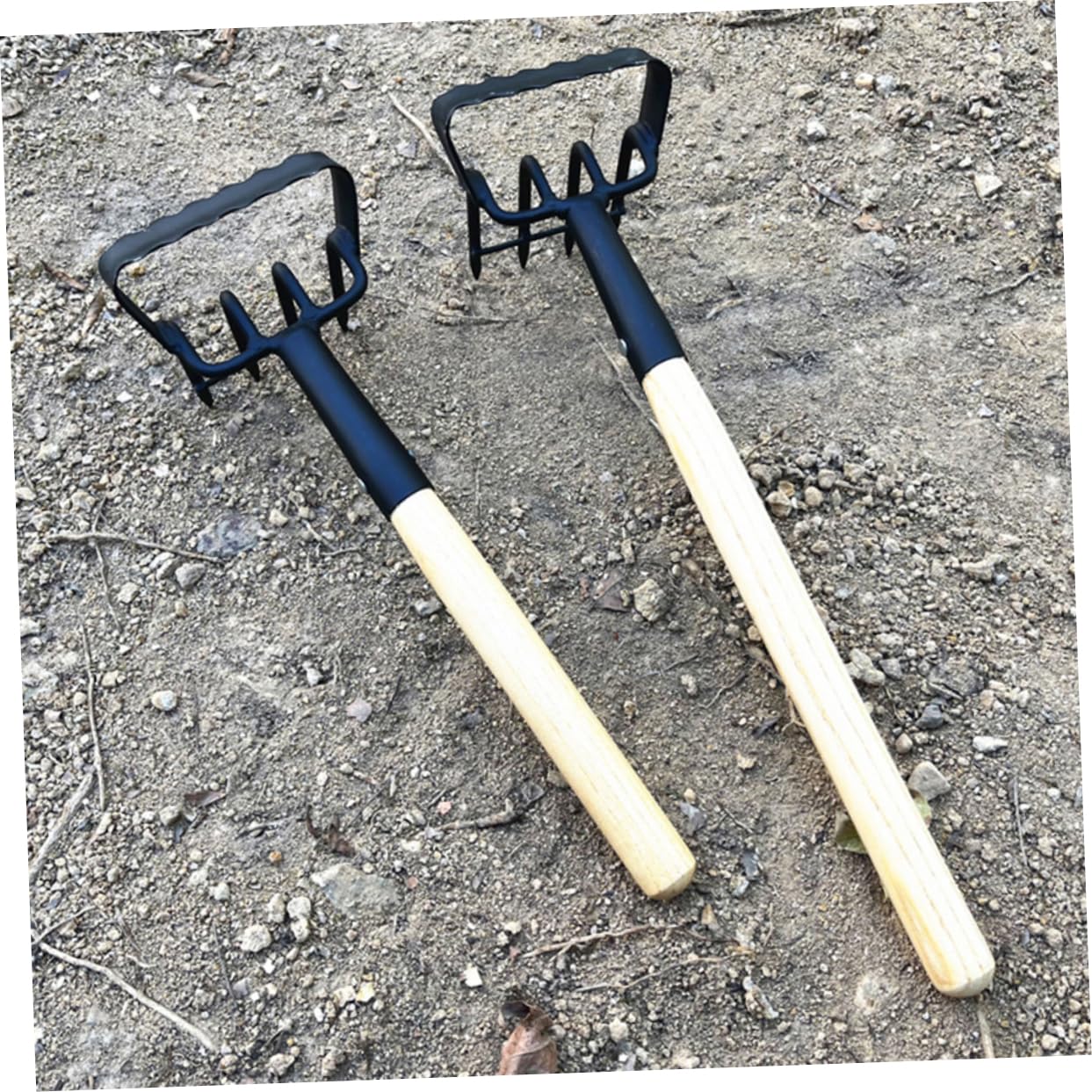 Mipcase Rastrillo de Jardín de Alta Resistencia Rastrillo Pequeño Portable para Jardinería Herramienta para Desmalezado y Casa Aire