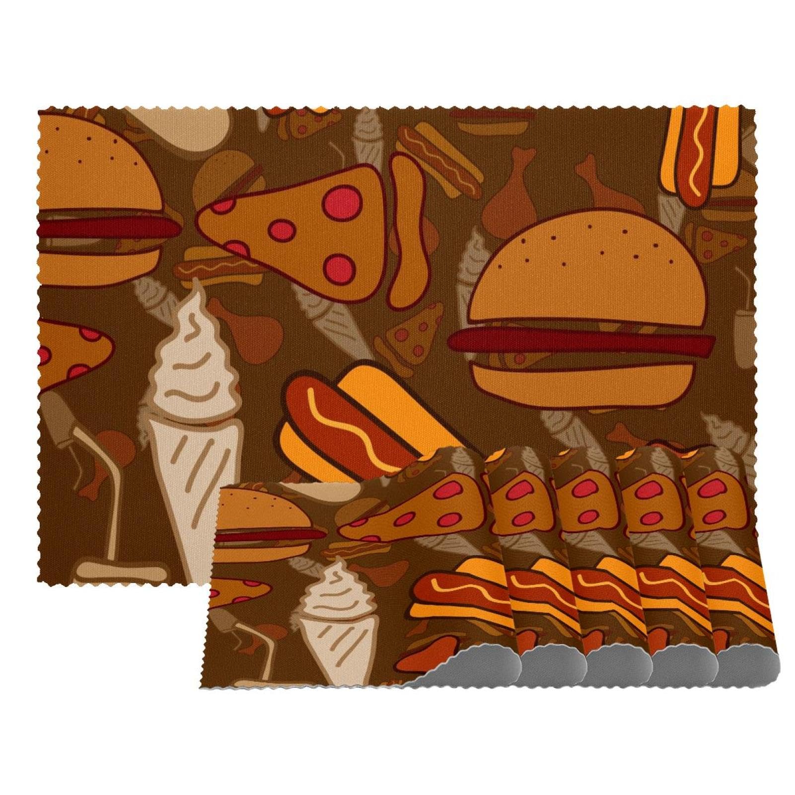 Sets de table Fast Food pour des repas en famille animés