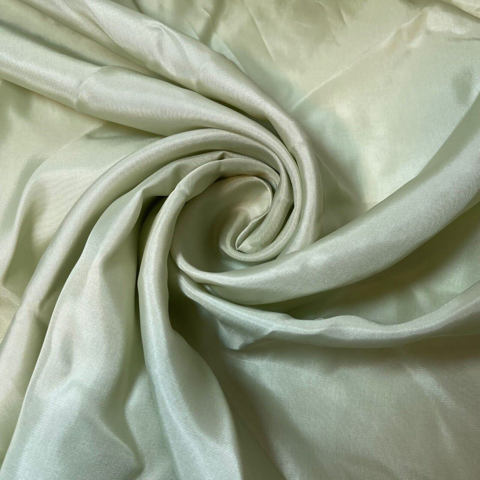 Habotai Dress Skirt Jacket Anti Static Lining Decor Fabric 150cm STH Available in 45 Colours (Mint Green, 1 Meter)