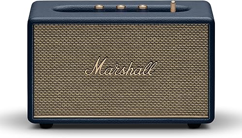 Marshall Acton III - Altavoz Bluetooth para el hogar, sonido estéreo fuerte con controles de graves y agudos, alimentado por enchufe, entrada