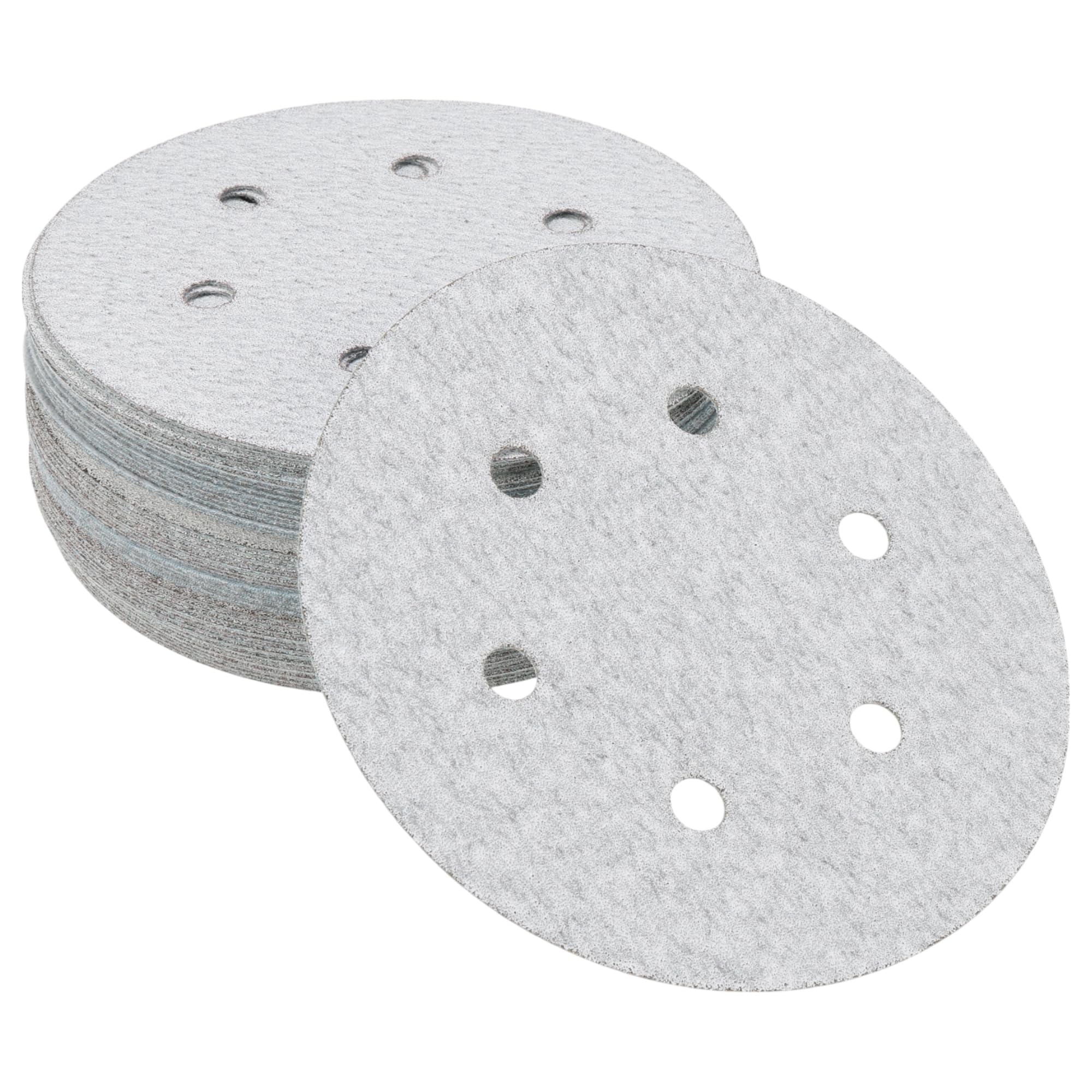 Hihaha Sandpaper Hook & Loop Sanding Sheets 150x150mm White 120 Grit Round Efficient Grinding and Polishing Automobile Manufacturing and Repair Woodworking