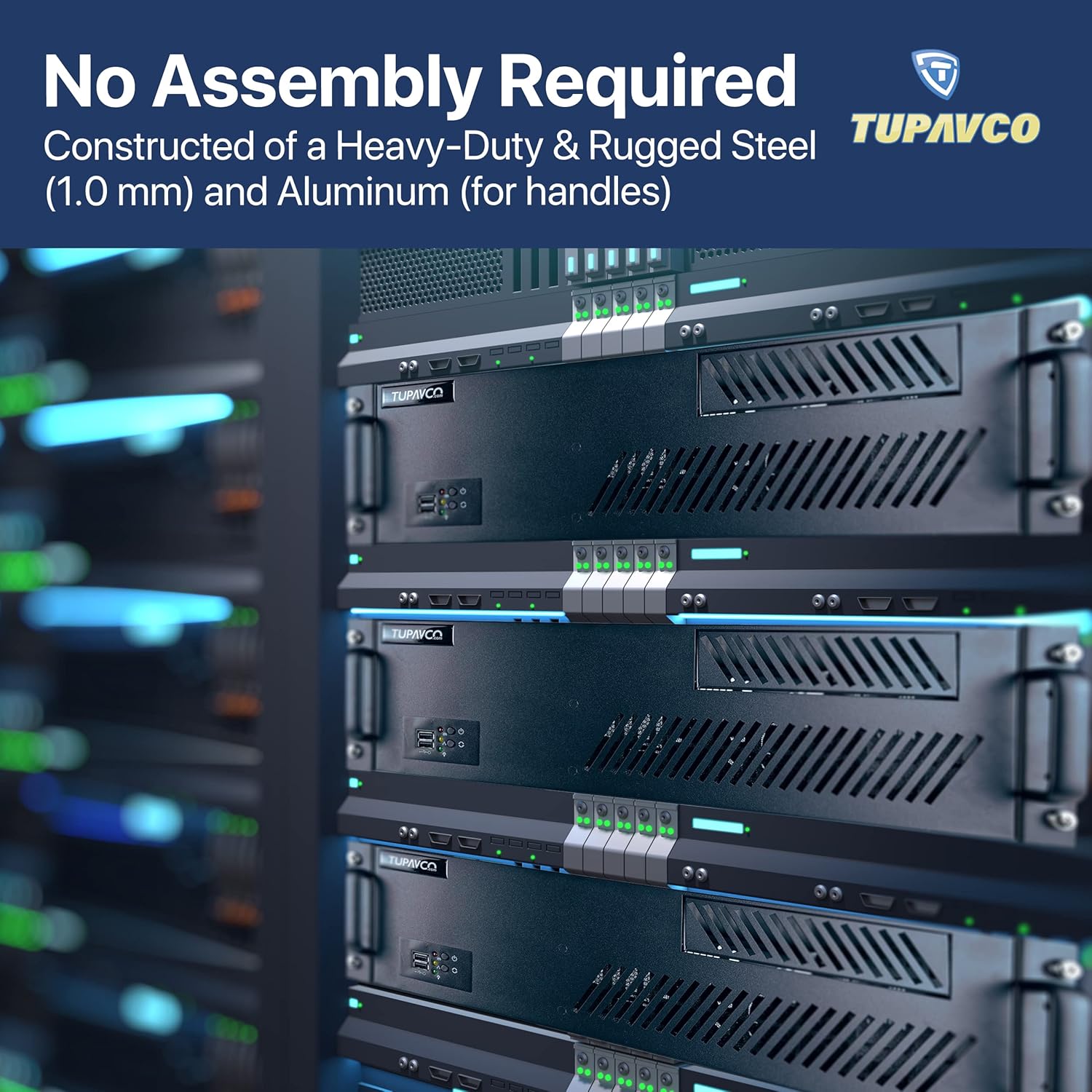 3U Server Chassis - Compact 12" Deep 19" Rackmount ATX Computer Case (Back or Front Rack Mount for Easy Access to Rear Components & Ports) 4 Bay 1x5.25 3x3.5; 4X Full Expansion Slots -Tupavco TP1833