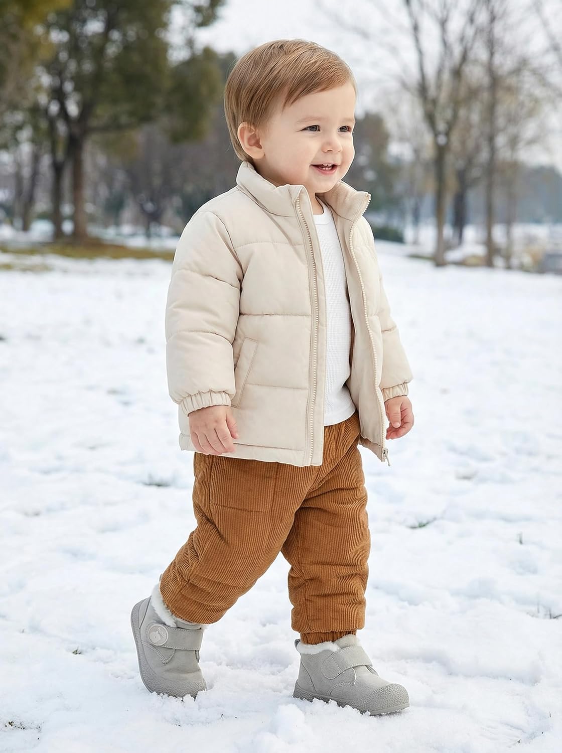 Baby Winter Snow Boots for Toddler Boys Girls Warm First Shoes 1-3 Years