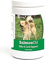 Vista 200 de Healthy Breeds Golden Retriever - Aceite de salmón masticable suave, 90