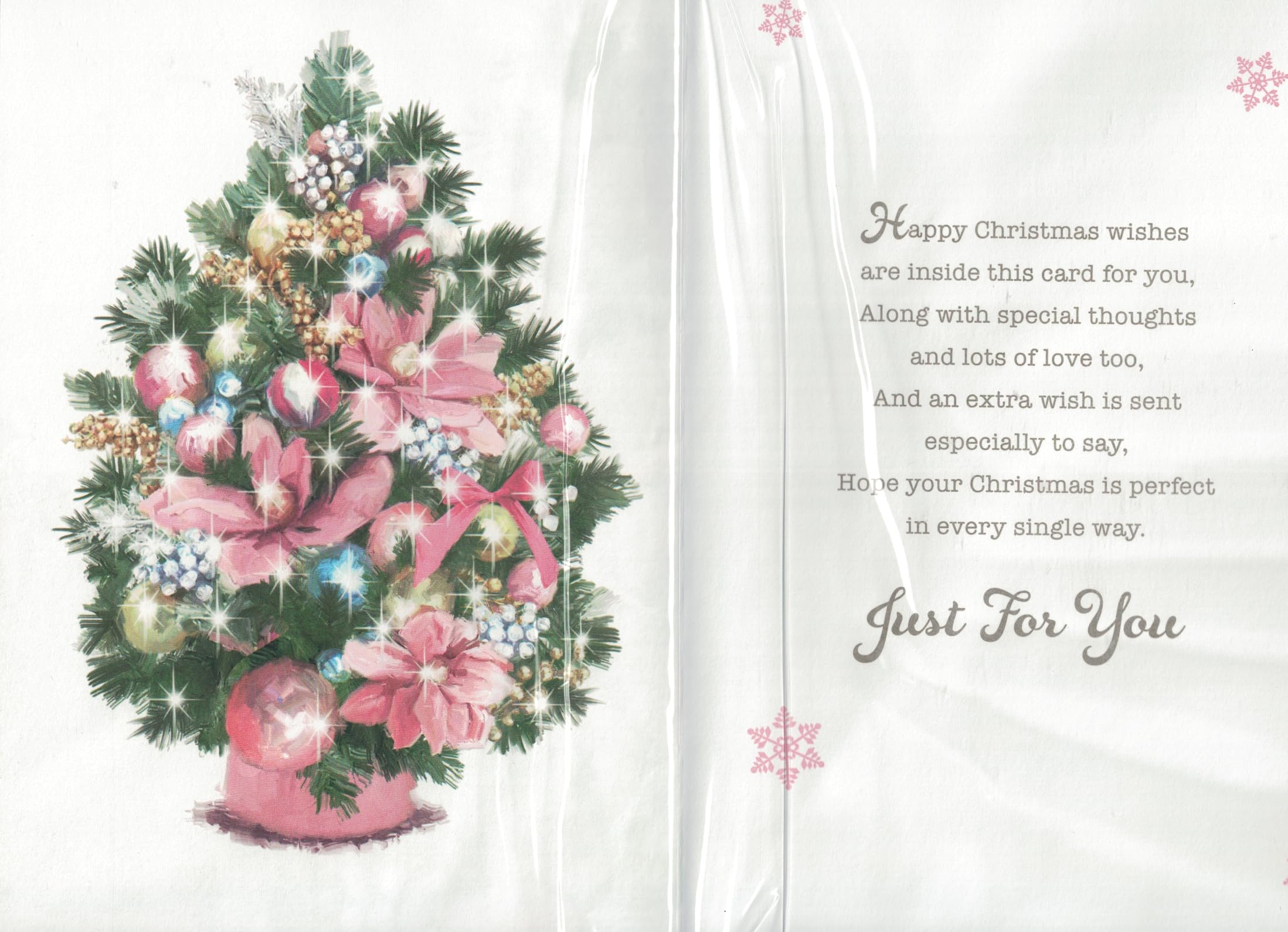 Santa Standing On Ladder Placing Star On Tree Great-Granddaughter Christmas Card - View #8