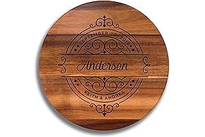Custom Lazy Susan - 16" or 18" Diameter - Laser Engraved Turntable