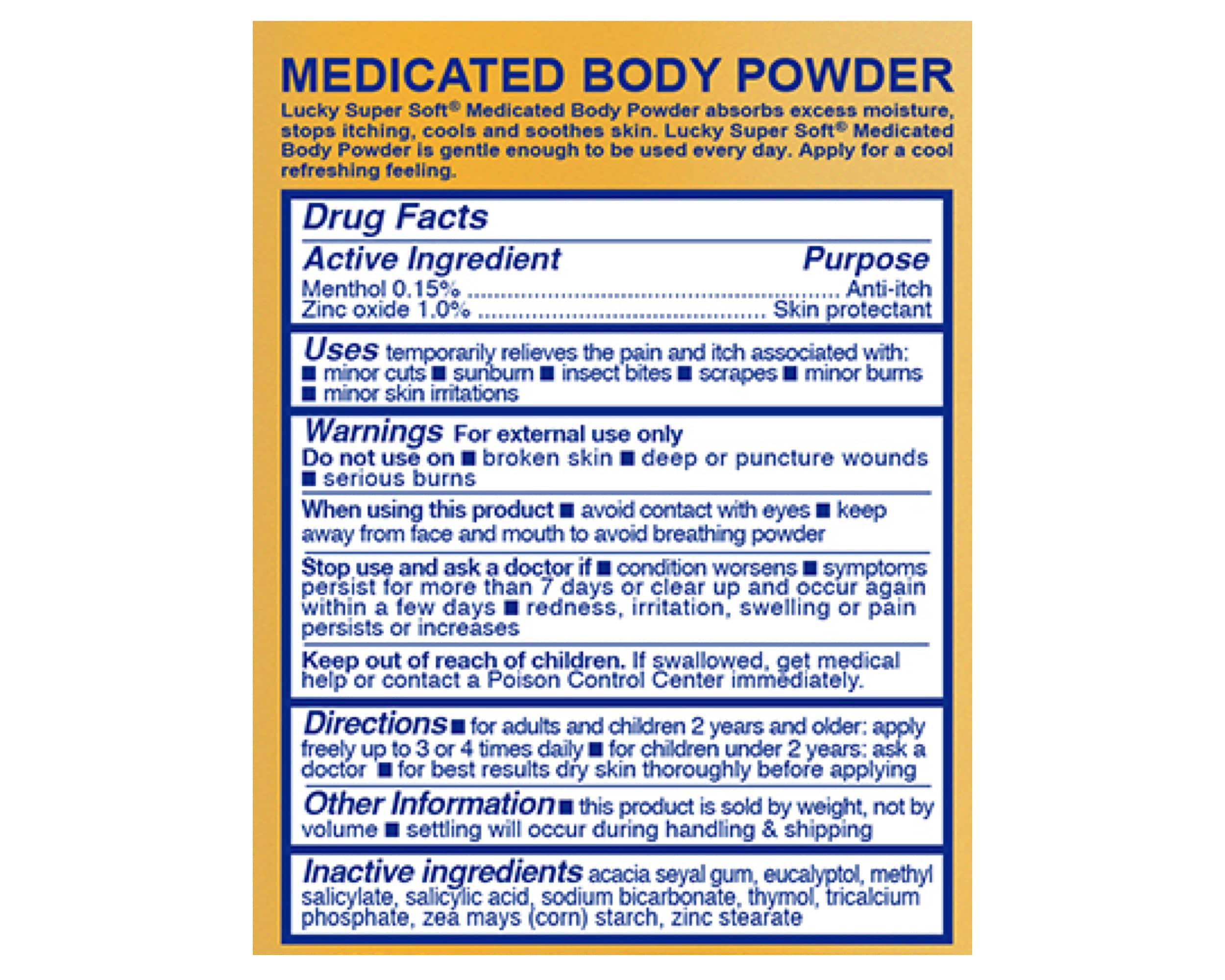 2 pc Body Powder Medicated 8 oz Triple Action Relief 100 TalcFree