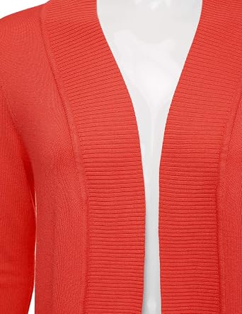 Casual Open Front Knit Cardigan Long Sleeve with Side Pockets Basic Sweater Jackets for Womens with Plus Size