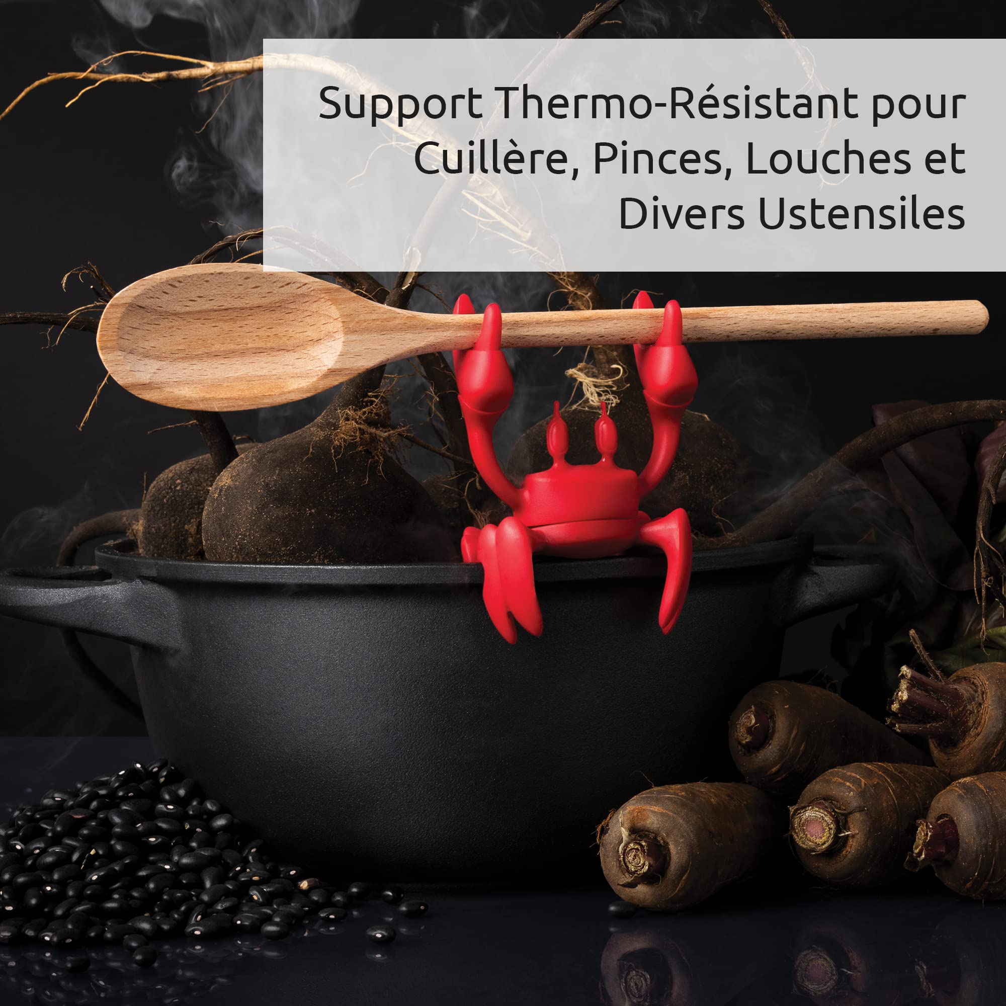 OTOTO Repose Cuillère Silicone Résistant à la chaleur Support Antidérapant Cuisine Gadget
