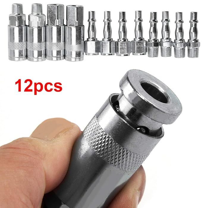 Buy Air Hose Fitting SUPERTOOL 1/4" Airline Connectors BSP Quick Release Male Female Air Coupler