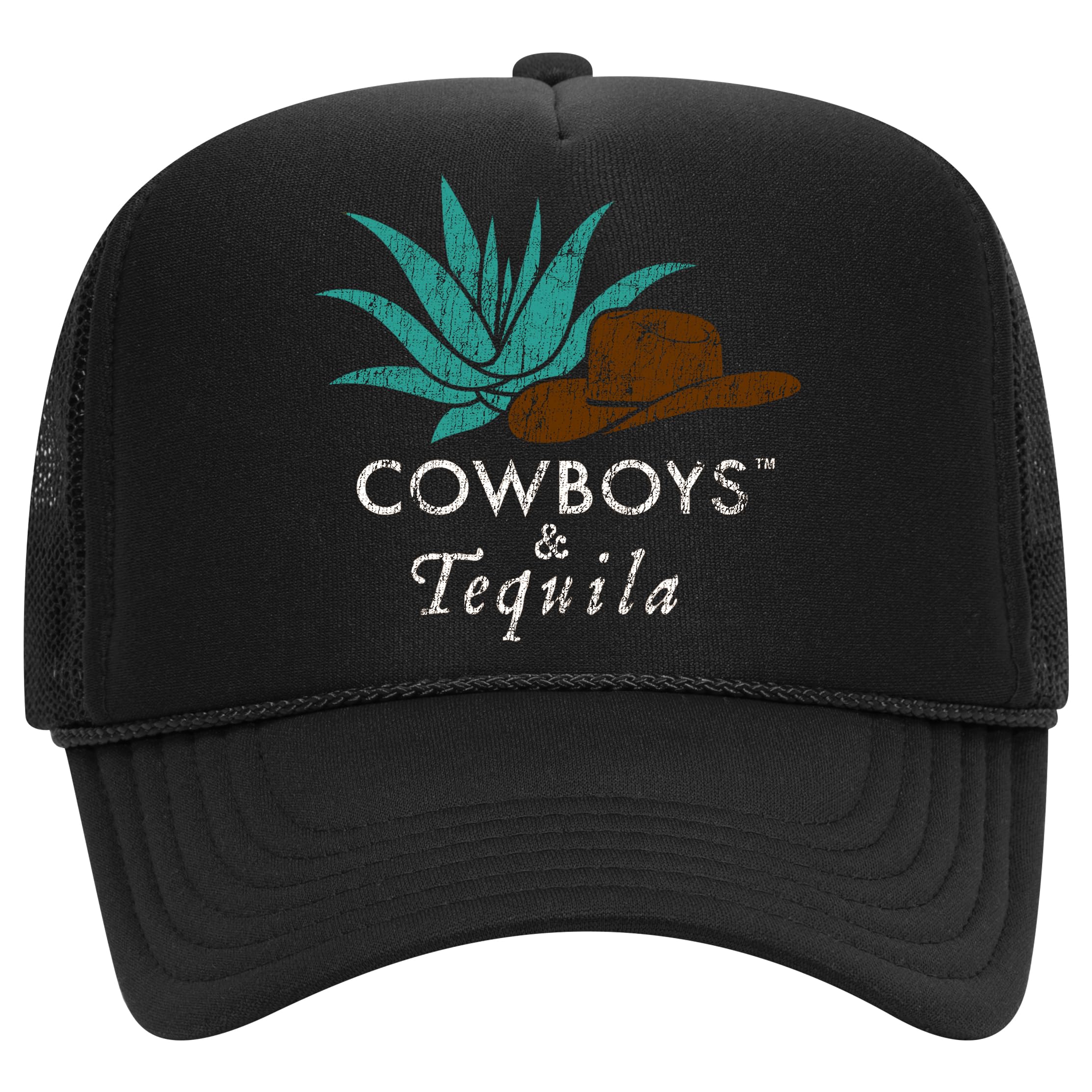 Sombrero de vaquero y tequila Trucker | Vintage Trendy Cowgirl Country Western Summer Margs | Gorra de alta calidad para hombres y mujeres