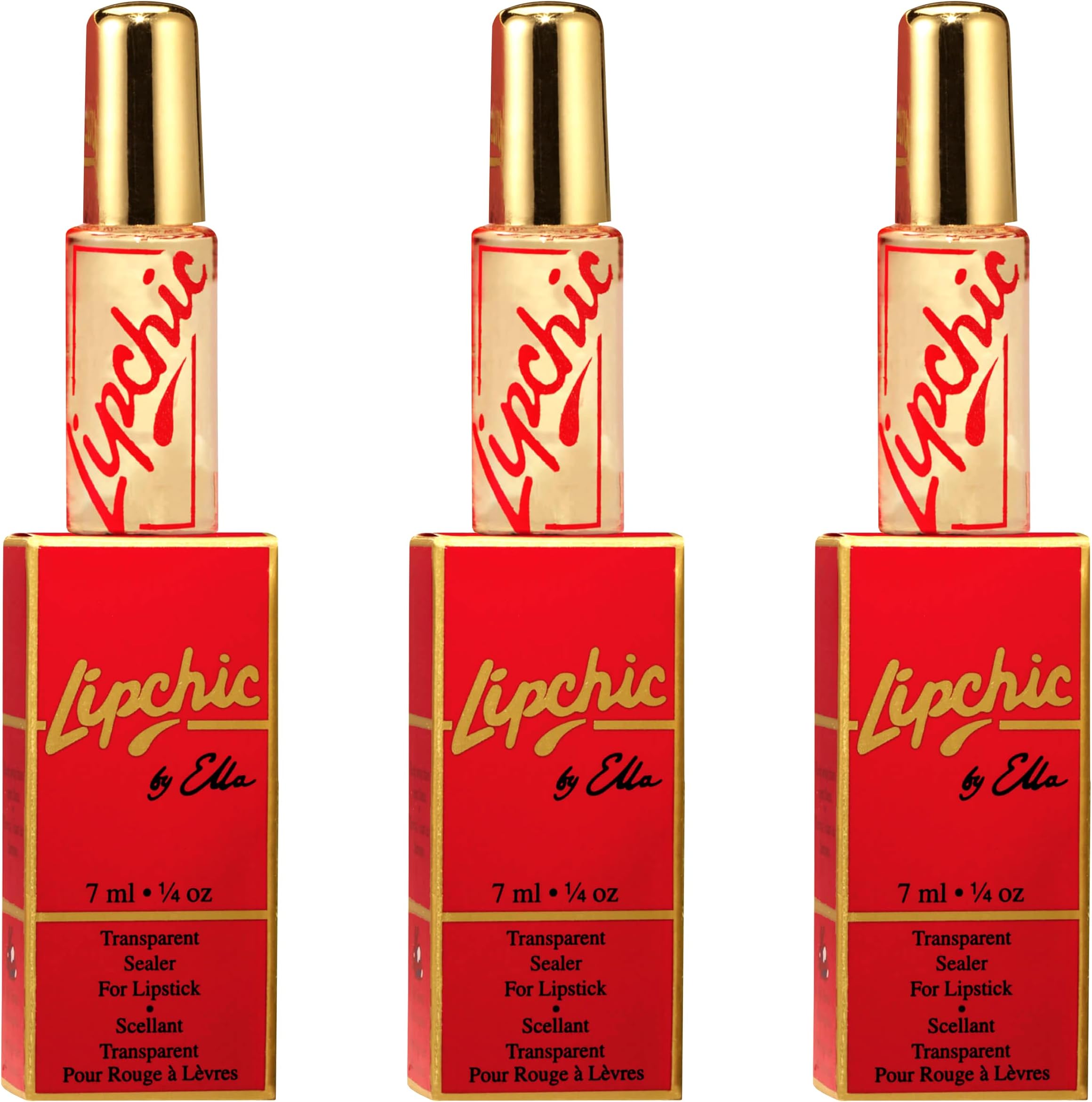 Ella International Lip Chic – 3-Pack All-Day Lipstick Sealer, Smudge-Proof & Long-Lasting, 0.25 oz Each