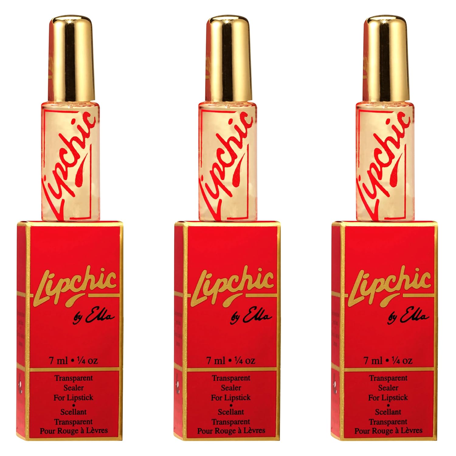 Ella International Lip Chic – 3-Pack All-Day Lipstick Sealer, Smudge-Proof & Long-Lasting, 0.25 oz Each