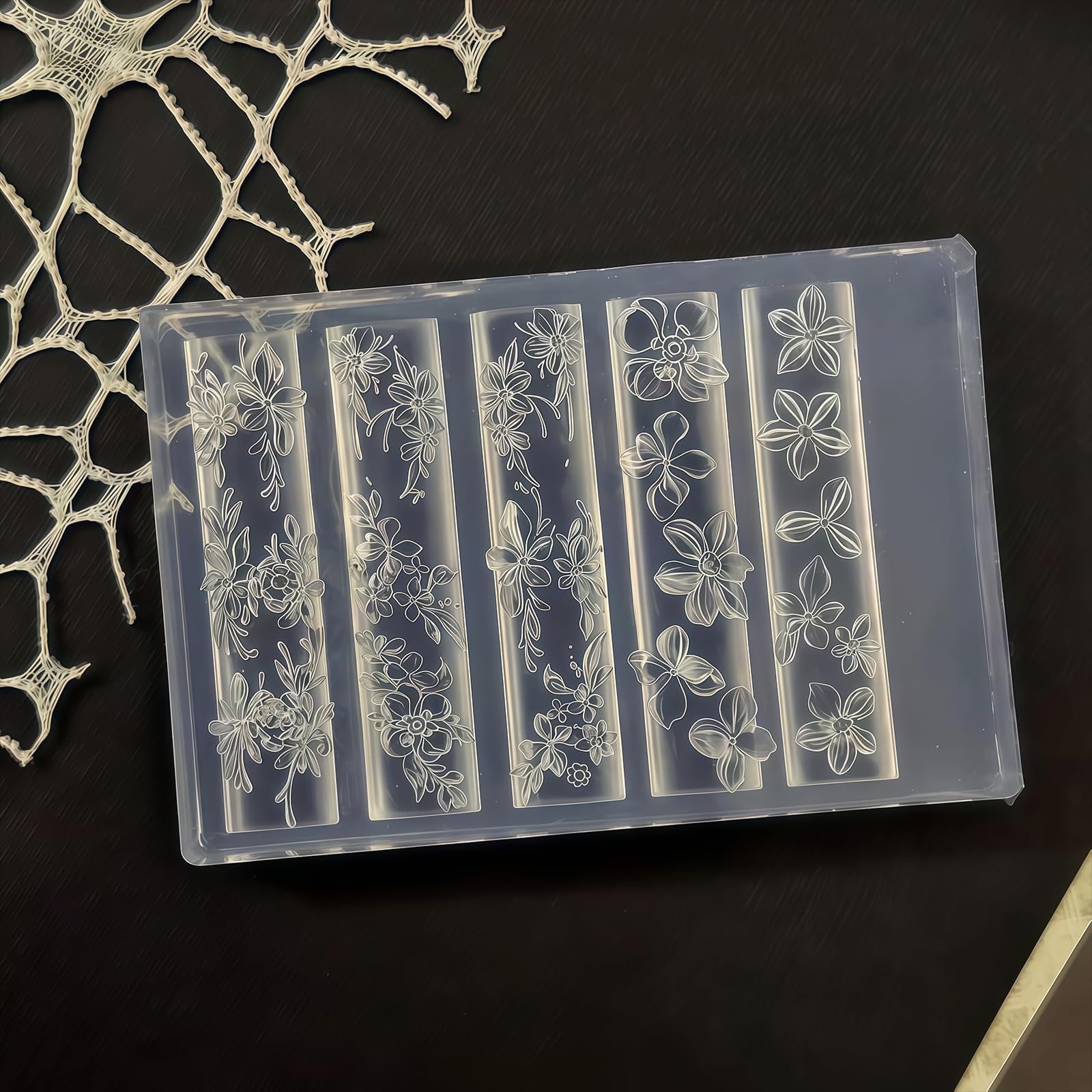 Forme per Unghie 3D Fiori in Silicone Strumenti per Unghie Fiori Primavera Gel Nail Art Charms in Resina per Decorazioni Unghie Accessori per Design Unghie