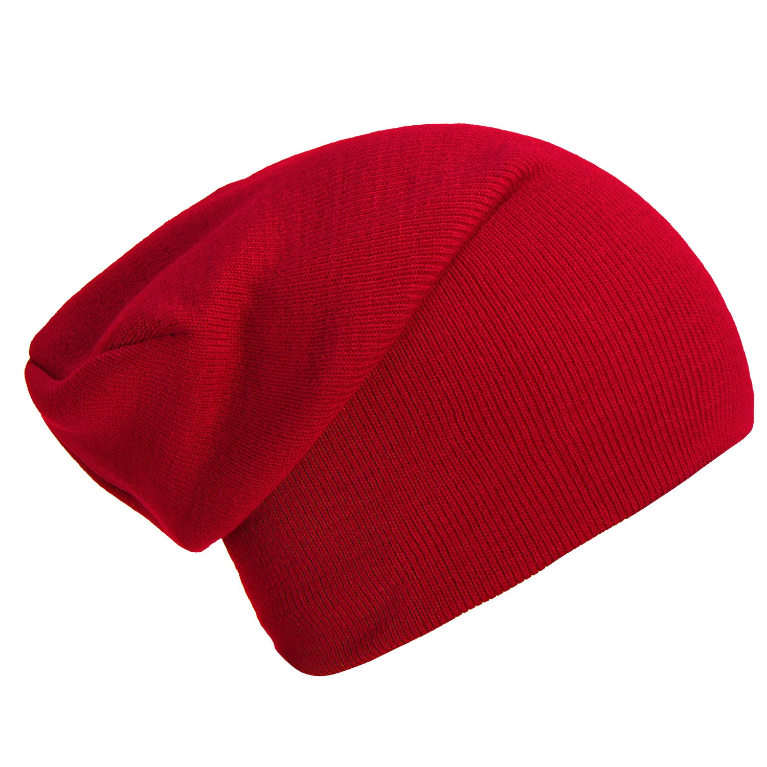 DonDon Beanie hat men Beanie hats for women Winter Slouch Beanie design red