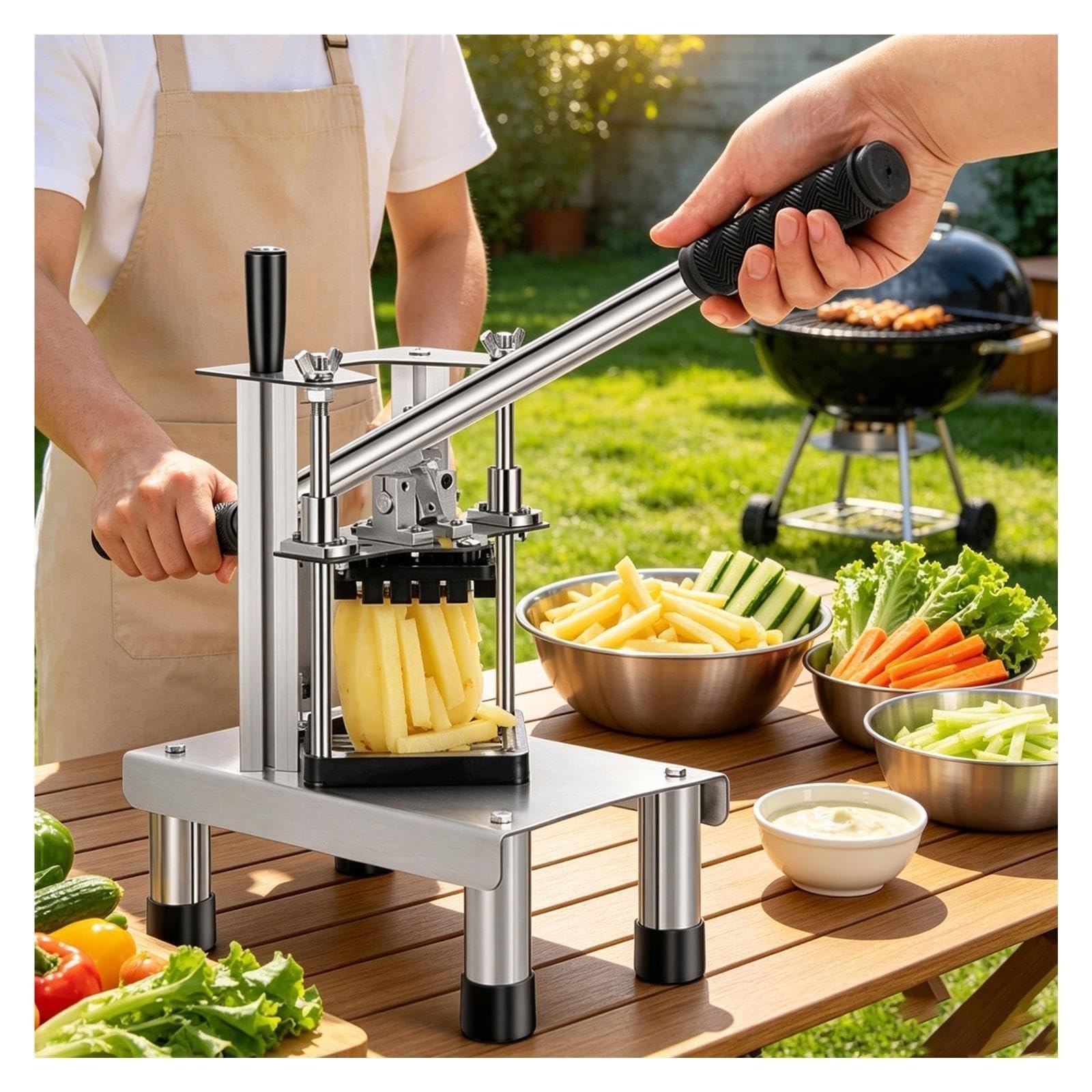Affettatrice Per Patate Acciaio Inossidabile Manuale Per Ristorante