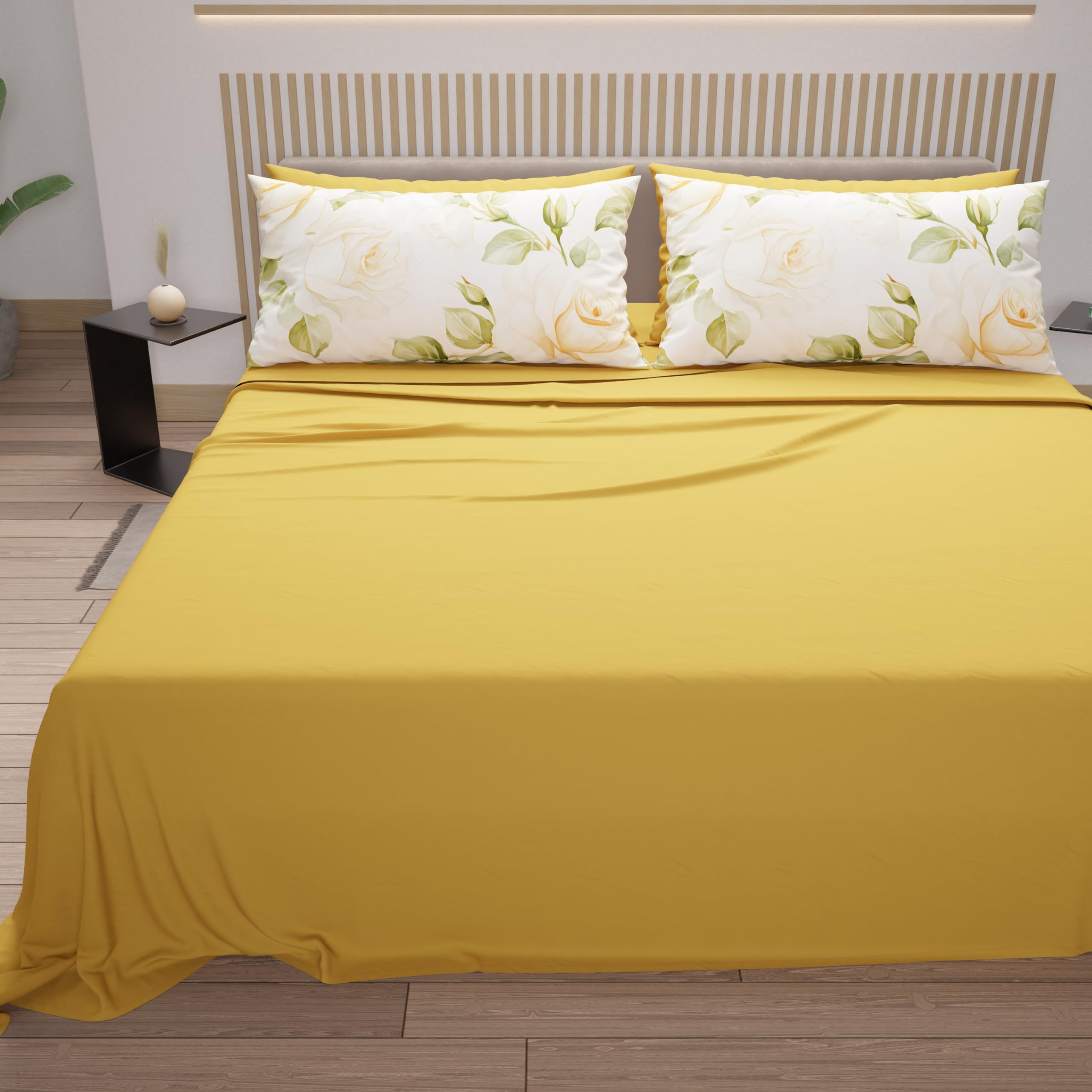 PETTI Artigiani Italiani, Cotton Sheets with Pillowcases in Digital Print, Double Bedsheets, Double Bed Set - Image 4