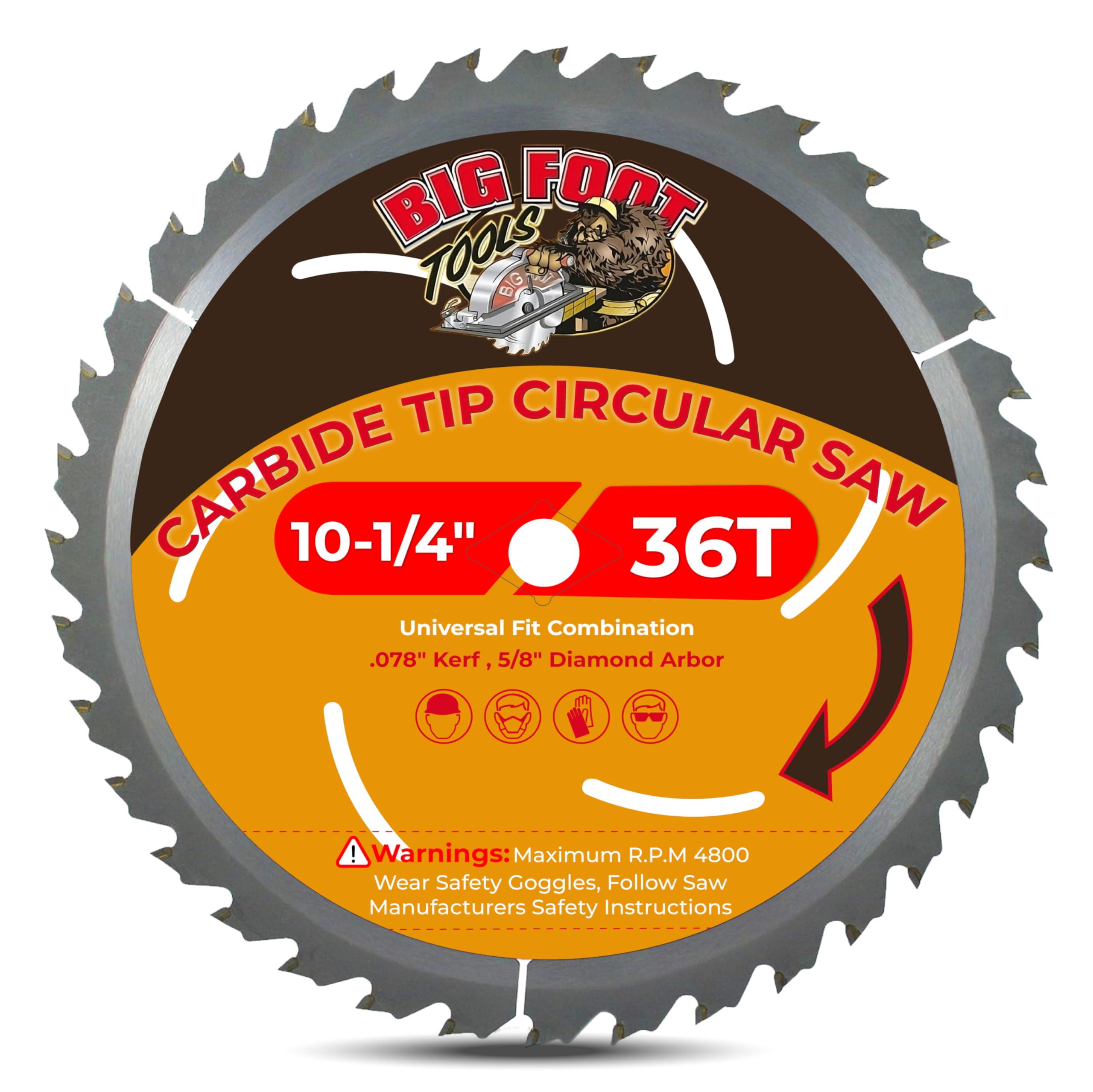 Big Foot 10-1/4" 36 Tooth Carbide Tip Blade