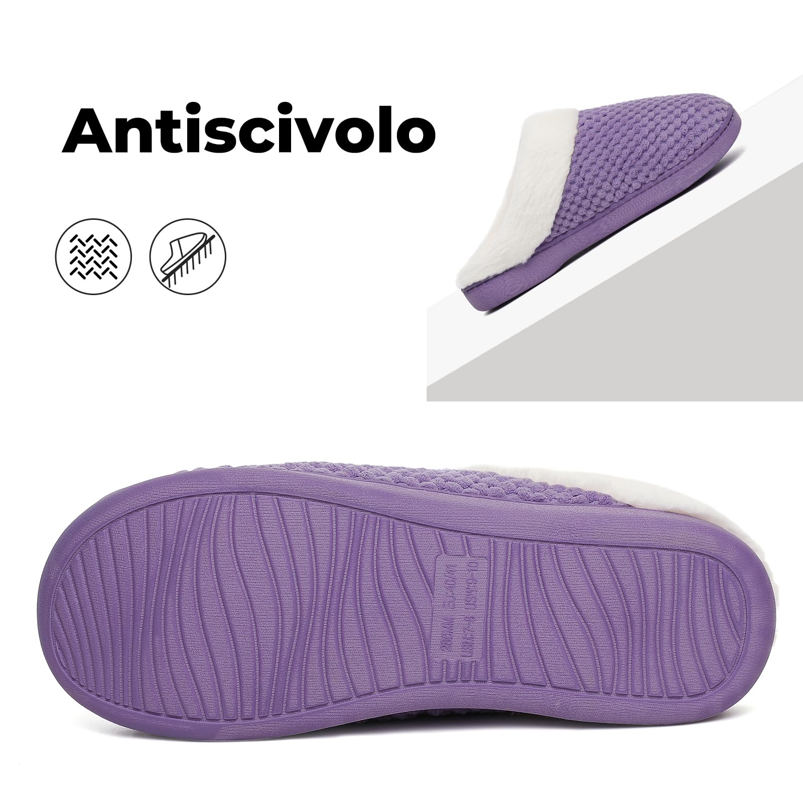 Mishansha Pantofole Donna Uomo Memory Foam in Caldo Cotone Scarpe da Casa
