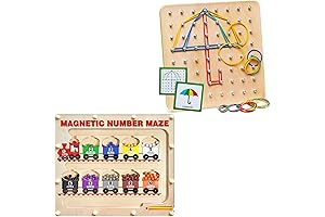 Panda Brothers Wooden Geoboard