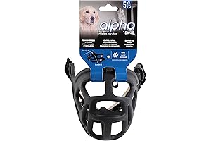 Jafco Alpha TPR Muzzle for Extra-Large Dogs: Prevent Biting, Barking, and Chewing with Comfort