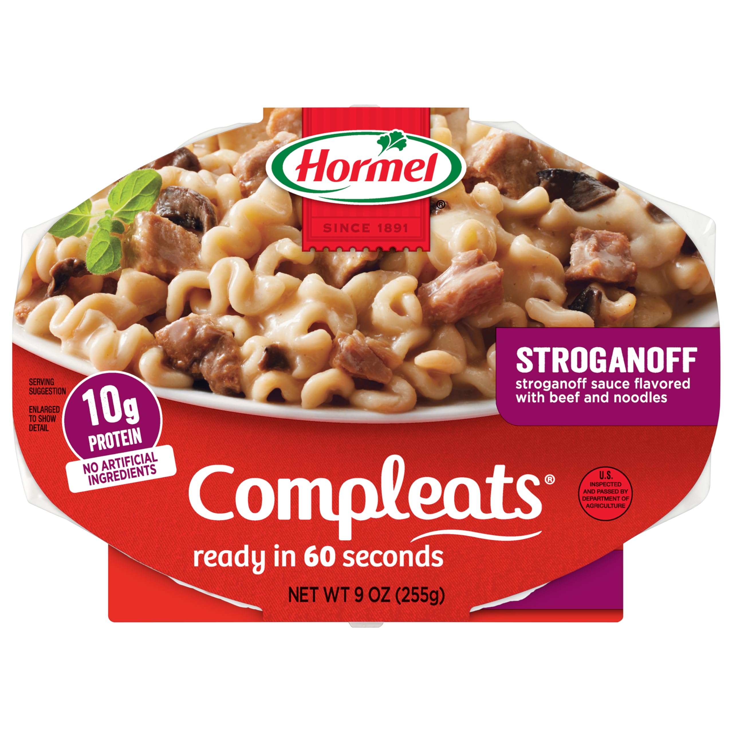 Hormel CompleatsMicrowave Beef Tray Stroganoff Sauce 9oz (266ml) - Pack of 6