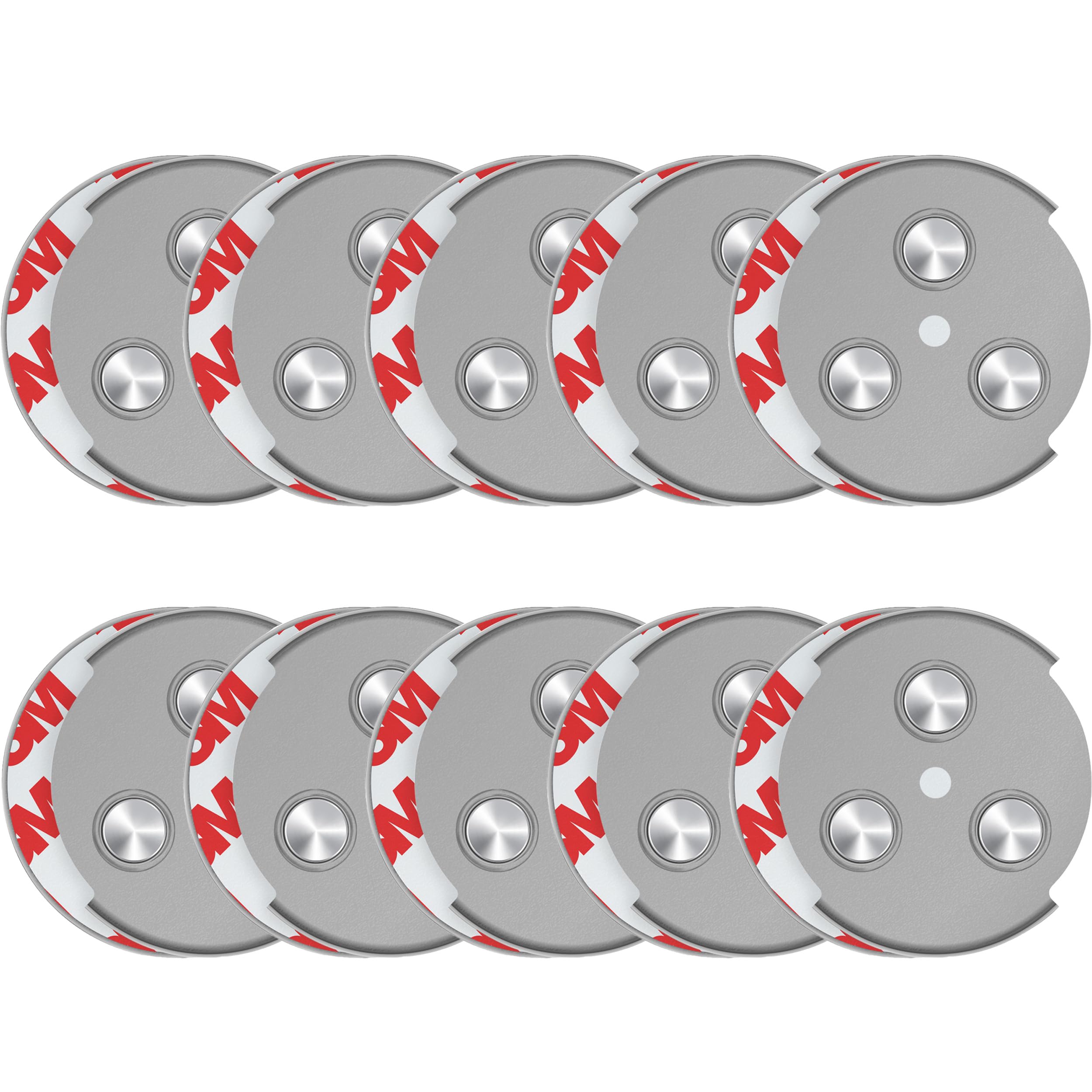SAVS RMAX-45 Magnethalterung Rauchmelder Magnethalter 45mm - 10 Stück Set - Magnetbefestigung für Feuermelder - Brandmelder Magnetplatten Halterung - Magnet Befestigung Selbstklebend mit Klebepads | 10 selbstklebende Magnethalterungen mit 45 mm Durchmesse