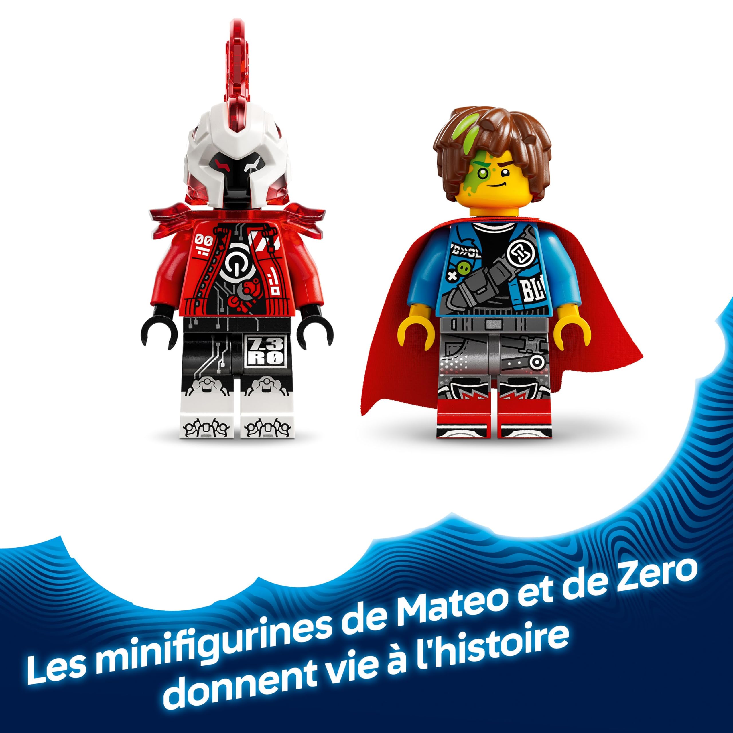 LEGO Dreamzzz Le Caméléon Cracheur De Feu de Mateo - Figurine d'animal Fantastique se Transformant en Jet & Robot ou Gardien - 2 Minifigurines - Jouet pour Garçon ou Fille dès 7 Ans - Cadeau 71492