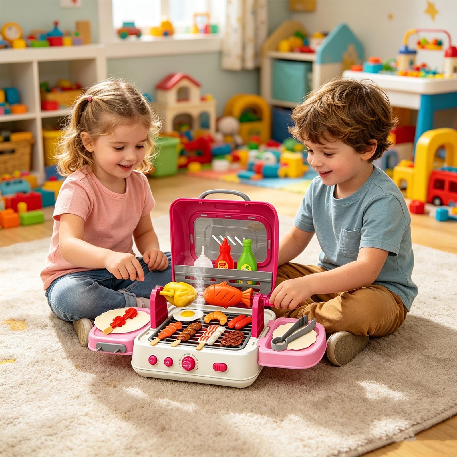 Kids Grill Playset with Mist