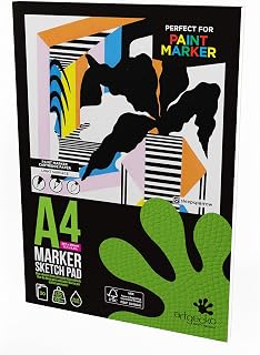 Artgecko Pro - Bloc de rotuladores (tamaño A4, 30 hojas, 250 g/m²), color blanco