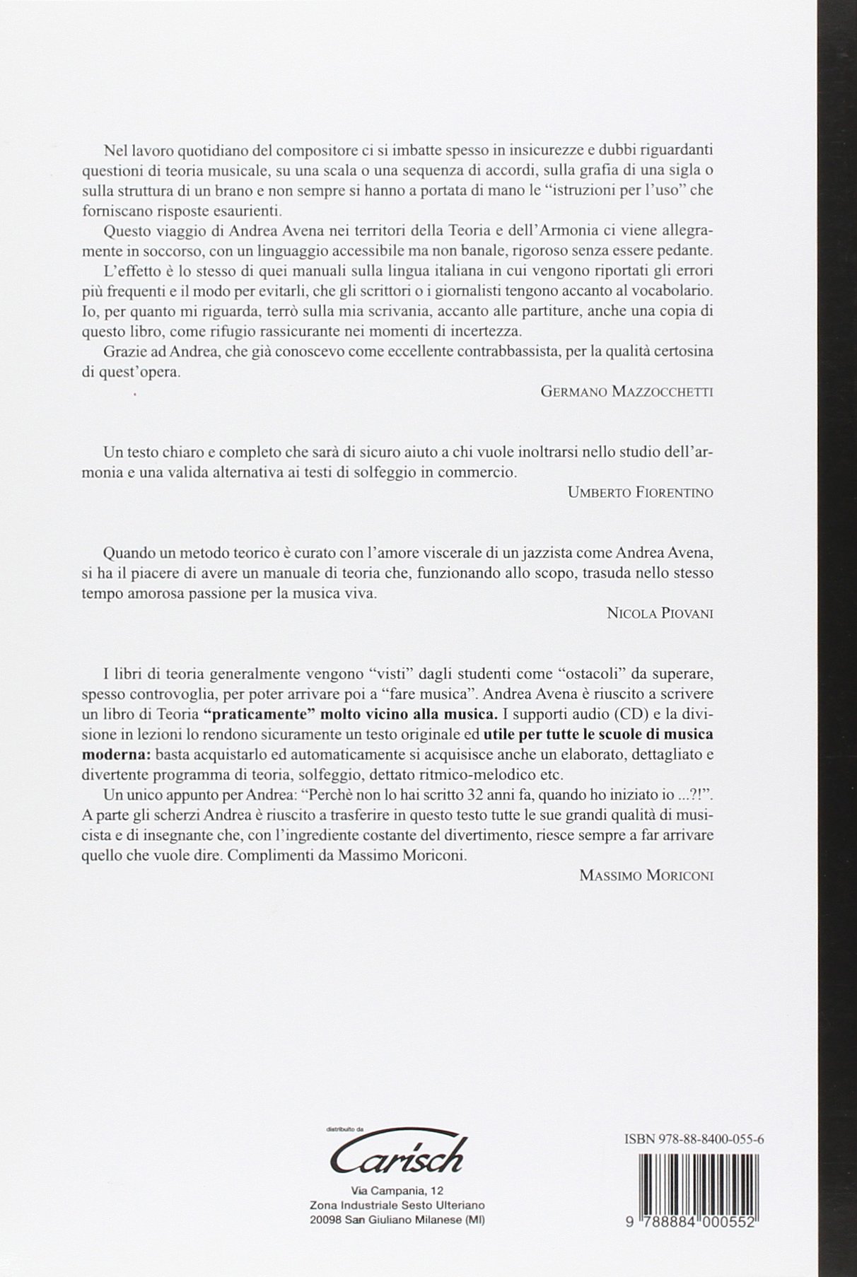 Andrea Avena Teoria e Armonia Volume 2 con CD Audio | Libro di Armonia Moderna con Esercizi di Ear Training e Lettura Musicale | Teoria Musicale Avanzata con Accordi Jazz, Cadenze, Turnaround e Scale