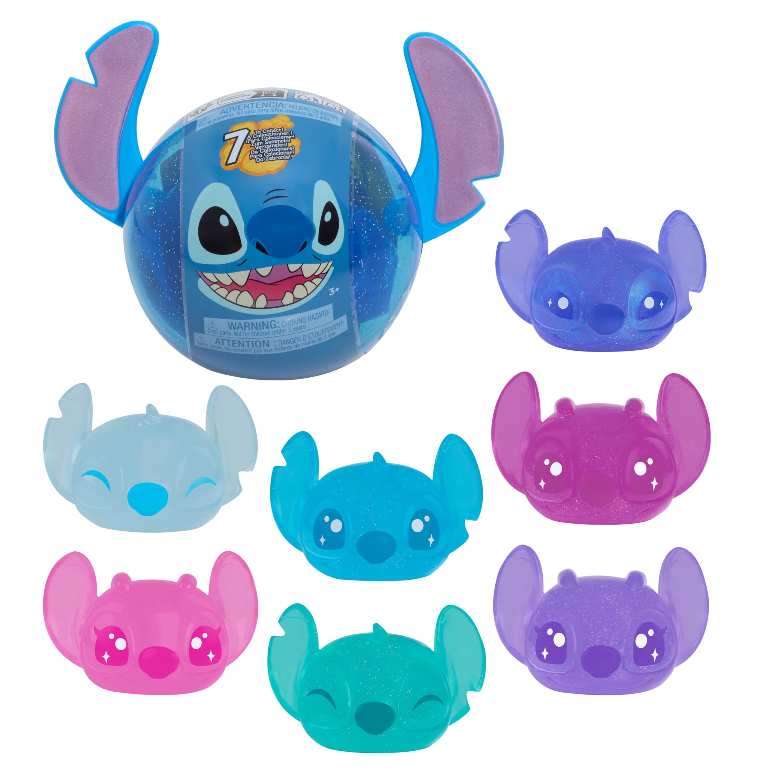 Disney Stitch Collectible Figure, 5 cm Squishy Fidget Toys, Blind Box, For Kids, Fans & Collectors by Just Play