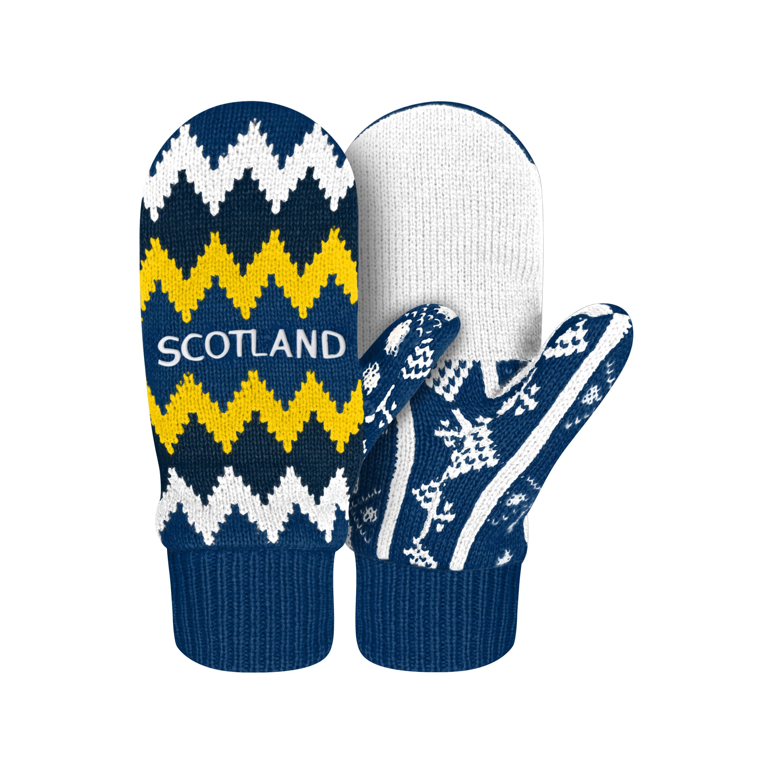 Foco Unisex Scotland International Football Fan Knitted Gloves Mittens
