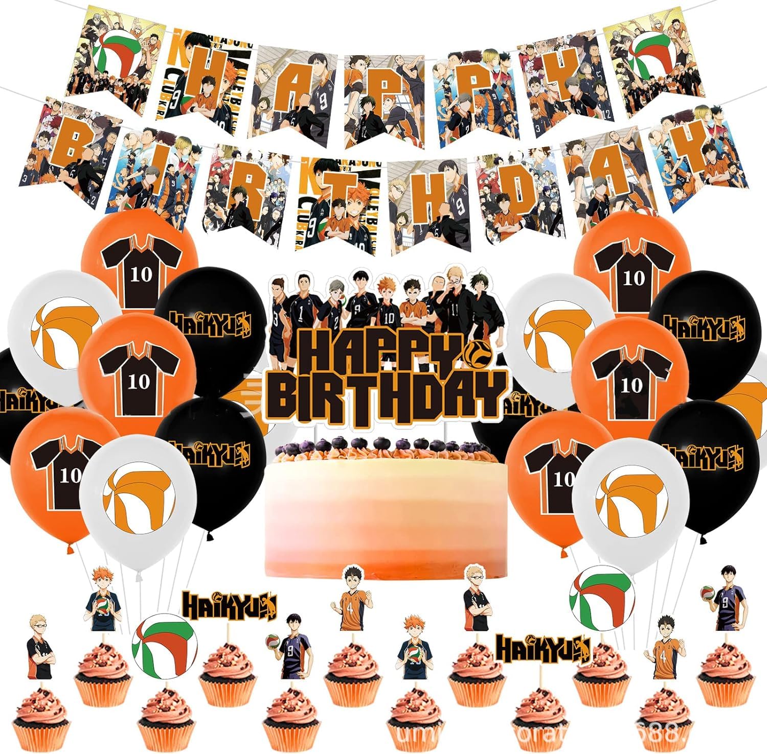 Amazon.co.jp: ハイキュー 誕生日 飾り付け 32pcs キャラクター