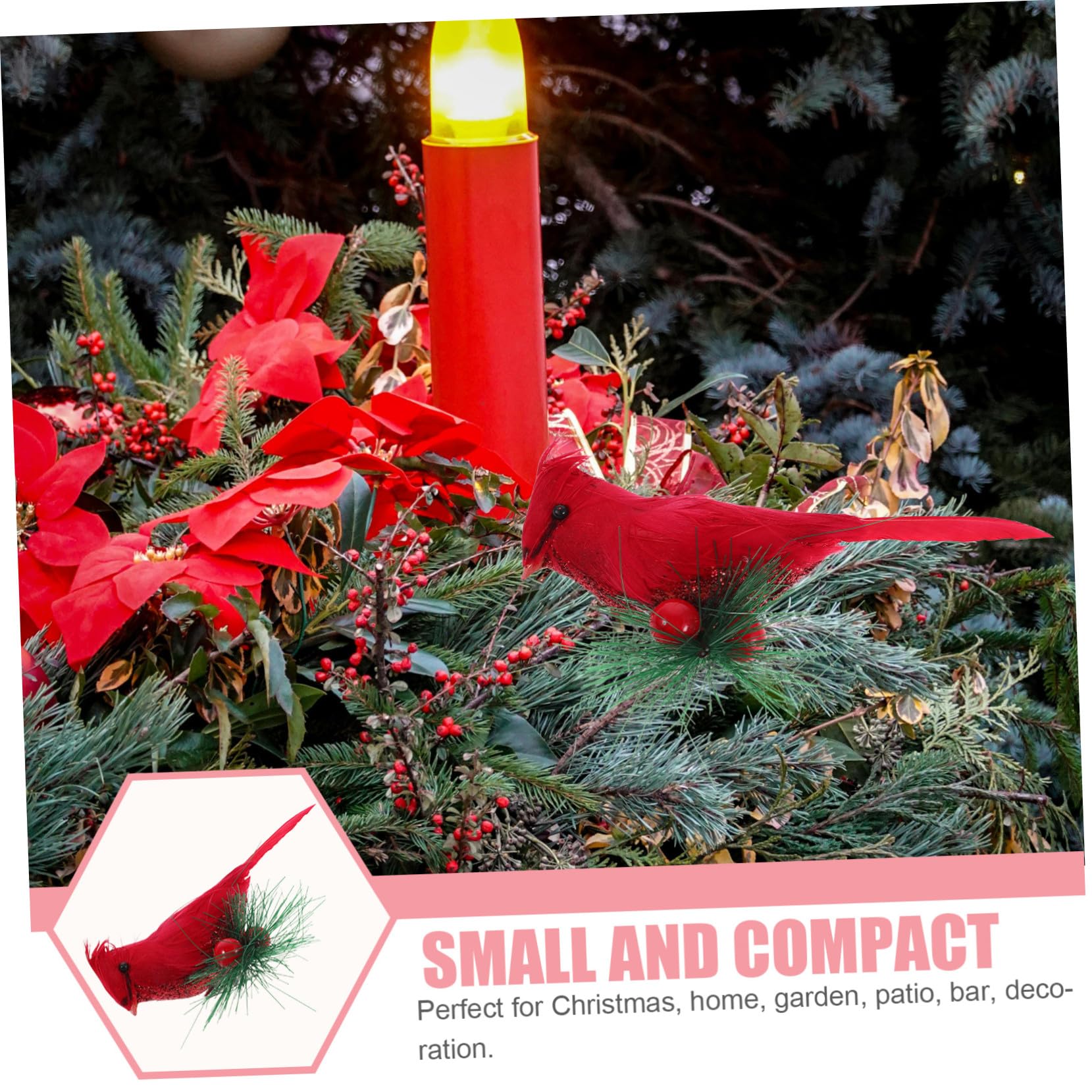Alipis 10pezzi Uccelli Cardinali Rossi Decorativi Artificiali Per Albero Di Natale Ornamenti Con Clip in Miniatura Per Giardino Artigianato Fai Da Te