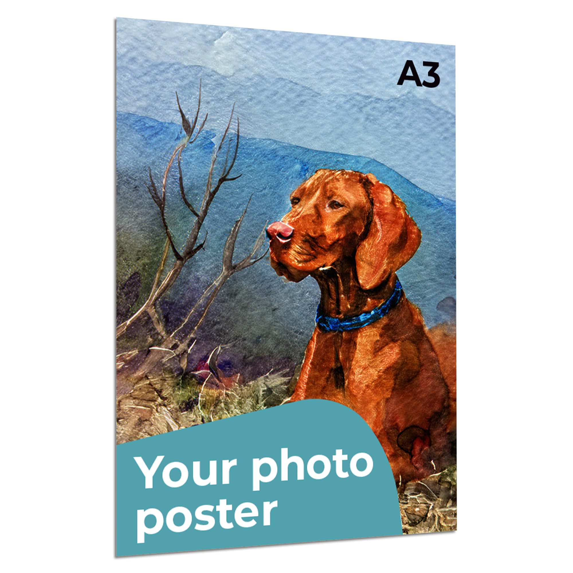Cimpress Custom Printable Poster, Vertical Wall Art with Photo and Text, Personalised Design on A4, A3, A2, A1, B2, For Home, Office, or Gifts (A3 (29.7 x 42cm))
