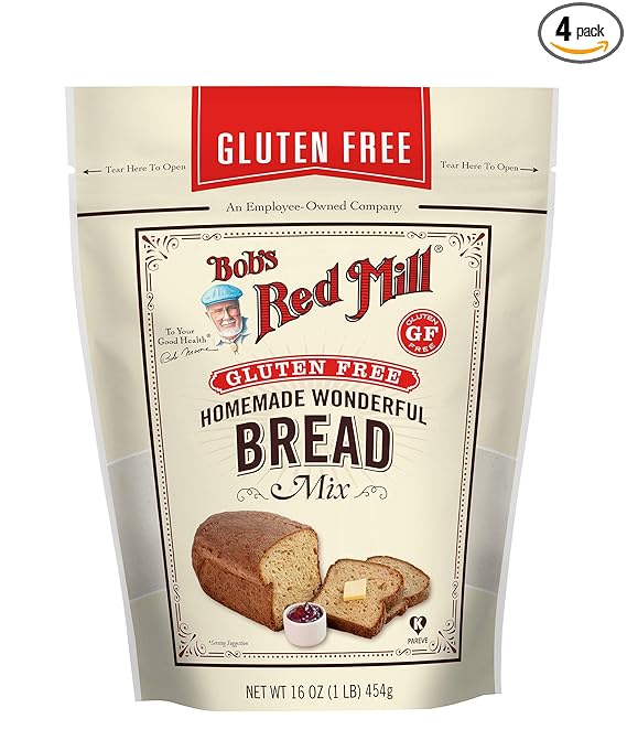 Bob's Red Mill Gluten Free Homemade Wonderful Bread Mix, 16-ounce (Pack of 4)