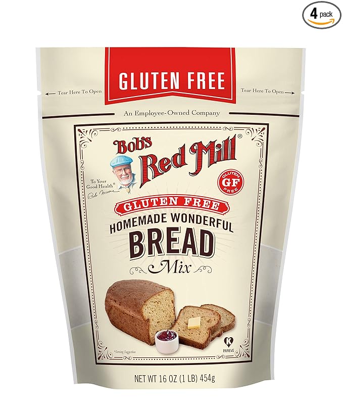 Bob's Red Mill Gluten Free Homemade Wonderful Bread Mix, 16-ounce (Pack of 4)