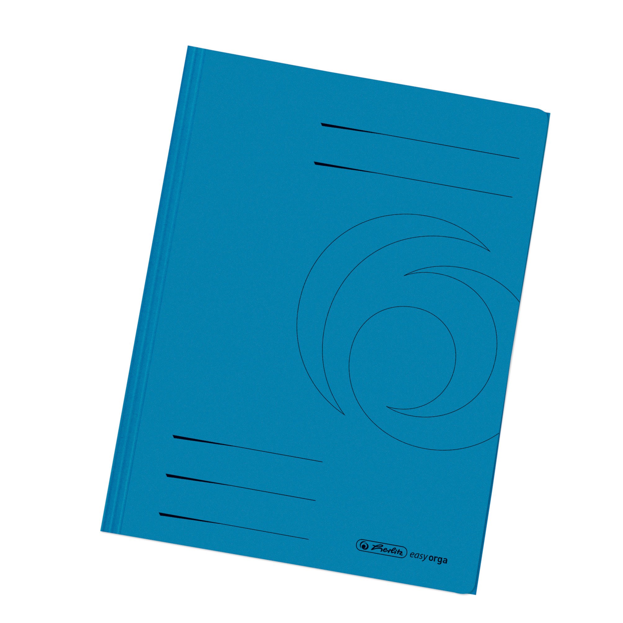 Herlitz A4 Recycled Intense Colour 3-Flap File - Blue (10 Pieces)