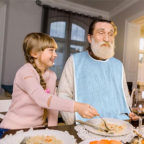 Miniatura 3 de Avalon Towels Baberos impermeables para adultos, baberos protectores de ropa para adultos mayores lavables